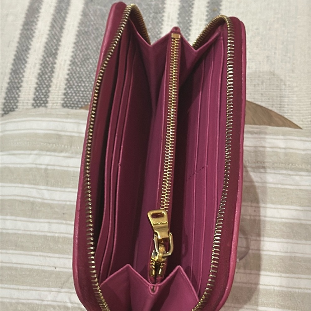 Authentic Miu Miu Long Matelass Nappa Leather Zip… - image 7